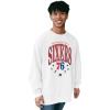 Blue 84 NBA Officially Licensed Crewneck Sweatshirt Ringspun White Stars(White)