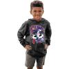 Blue 84 NBA Unisex Kids NBA Officially Licensed Youth Tri-Blend Hooded Long Sleeve T-Shirt Slam Mascot Black(Black)