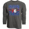 Blue 84 NBA Unisex-Adult NBA Officially Licensed Long Sleeve T-Shirt Ringspun Bold Black(Black)