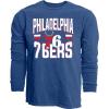 Blue 84 NBA Unisex-Adult NBA Officially Licensed Long Sleeve T-Shirt Ringspun Bold Team Color(Team Color)