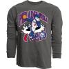 Blue 84 NBA Unisex-Adult NBA Officially Licensed Long Sleeve T-Shirt Ringspun Slam Mascot Black(Black)