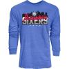 Blue 84 NBA Unisex-Adult NBA Officially Licensed Tri-Blend Long Sleeve T-Shirt Flyline(Team Color)