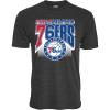 Blue 84 NBA Unisex-Adult NBA Officially Licensed Tri-Blend T-Shirt Starters Black(Secondary Color)