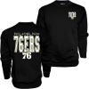 Blue 84 NBA unisex-adult Nba Officially Licensed Crewneck Sweatshirt Pop Echo Black(Black)
