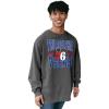 Blue 84 NBA unisex-adult Nba Officially Licensed Crewneck Sweatshirt Ringspun Bold Black(Black)