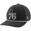ZHATS NBA Unisex-Adult NBA Officially Licensed Rope Hat Snapback Performance Black(Black)