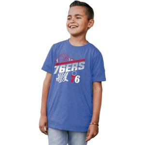 Blue 84 NBA Unisex Kids NBA Officially Licensed Youth Tri-Blend T-Shirt Hoop Team Color(Team Color)