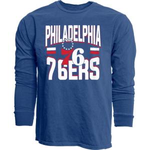Blue 84 NBA Unisex-Adult NBA Officially Licensed Long Sleeve T-Shirt Ringspun Bold Team Color(Team Color)