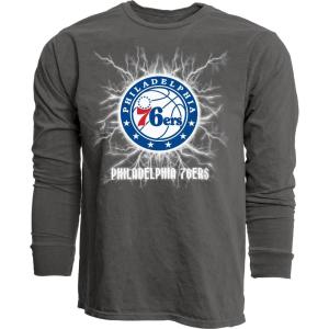 Blue 84 NBA Unisex-Adult NBA Officially Licensed Long Sleeve T-Shirt Ringspun Electric Black(Black)