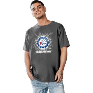 Blue 84 NBA Unisex-Adult NBA Officially Licensed T-Shirt Ringspun Electric Black(Black)