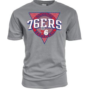 Blue 84 NBA Unisex-Adult NBA Officially Licensed T-Shirt Ringspun Triblock Gray(Gray)