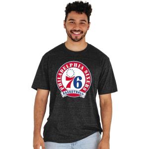 Blue 84 NBA Unisex-Adult NBA Officially Licensed Tri-Blend T-Shirt Black(Black)