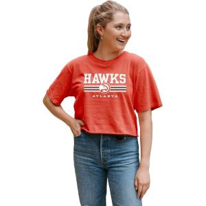 Blue 84 NBA Womens NBA Officially Licensed Women’s Crop Top T-Shirt Ringspun Team Color(Team Color)