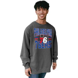 Blue 84 NBA unisex-adult Nba Officially Licensed Crewneck Sweatshirt Ringspun Bold Black(Black)
