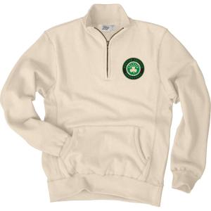 Blue 84 NBA unisex-adult Nba Officially Licensed Quarter Zip Sweatshirt Sanded Fleece Cappucino(Cappucino)