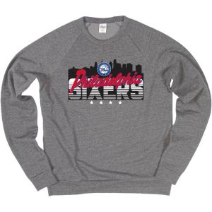 Blue 84 NBA unisex-adult Nba Officially Licensed Tri-blend Crewneck Sweatshirt Flyline(Team Color)