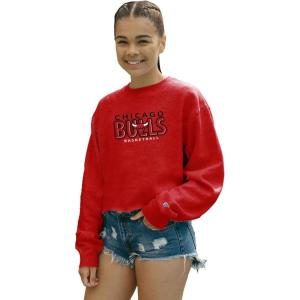 Blue 84 NBA womens Nba Officially Licensed Women’s Cropped Crewneck Sweatshirt Team Color(Team Color)