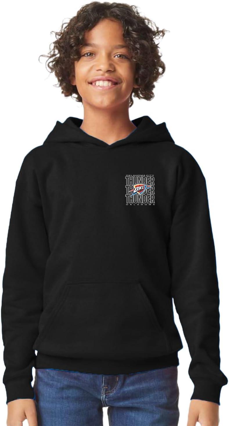 imageBlue 84 Kids NBA Officially Licensed Youth Hooded Sweatshirt FrontBack PressTeam Color
