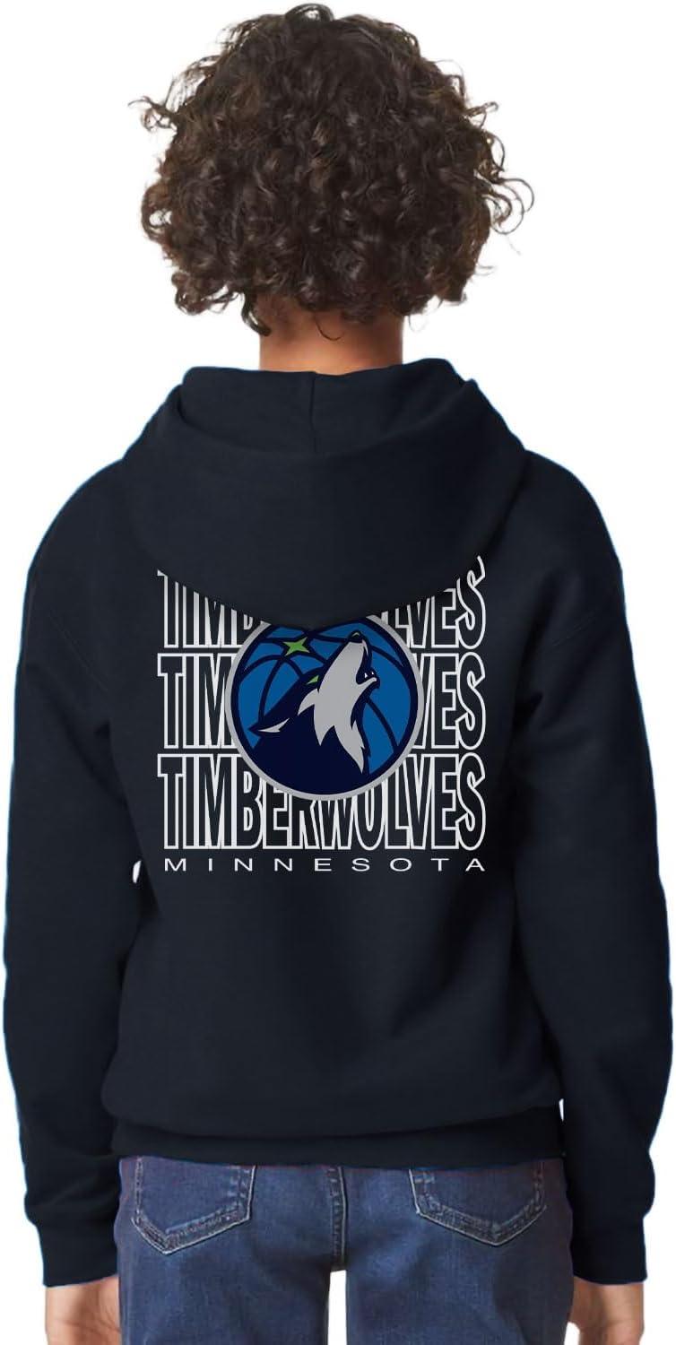 imageBlue 84 Kids NBA Officially Licensed Youth Hooded Sweatshirt FrontBack PressTeam Color