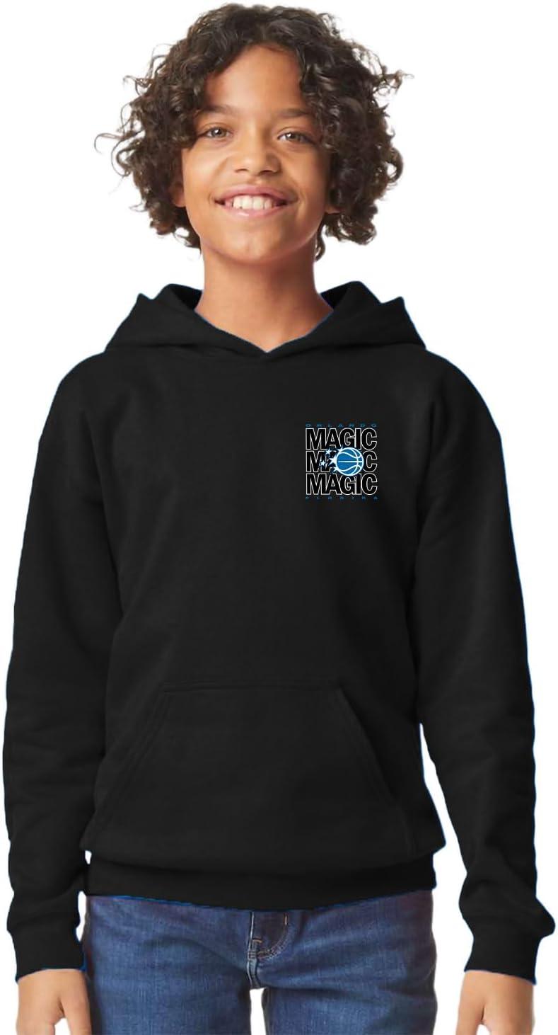 imageBlue 84 Kids NBA Officially Licensed Youth Hooded Sweatshirt FrontBack PressTeam Color