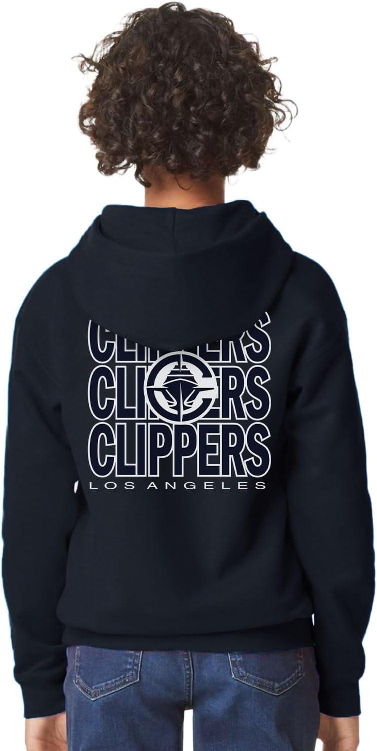 imageBlue 84 Kids NBA Officially Licensed Youth Hooded Sweatshirt FrontBack PressTeam Color