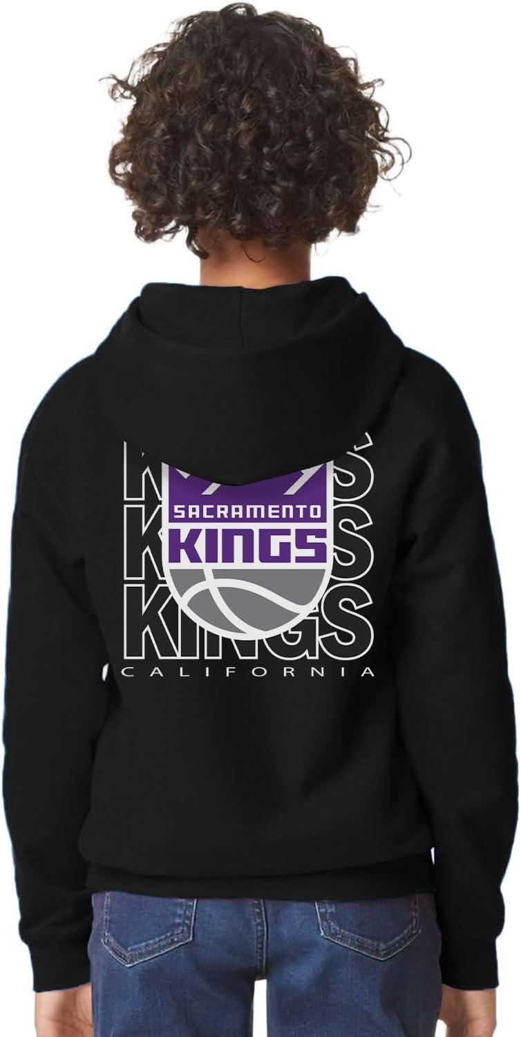 imageBlue 84 Kids NBA Officially Licensed Youth Hooded Sweatshirt FrontBack PressTeam Color