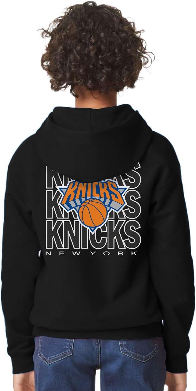 imageBlue 84 Kids NBA Officially Licensed Youth Hooded Sweatshirt FrontBack PressTeam Color