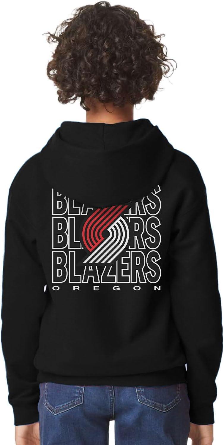 imageBlue 84 Kids NBA Officially Licensed Youth Hooded Sweatshirt FrontBack PressTeam Color