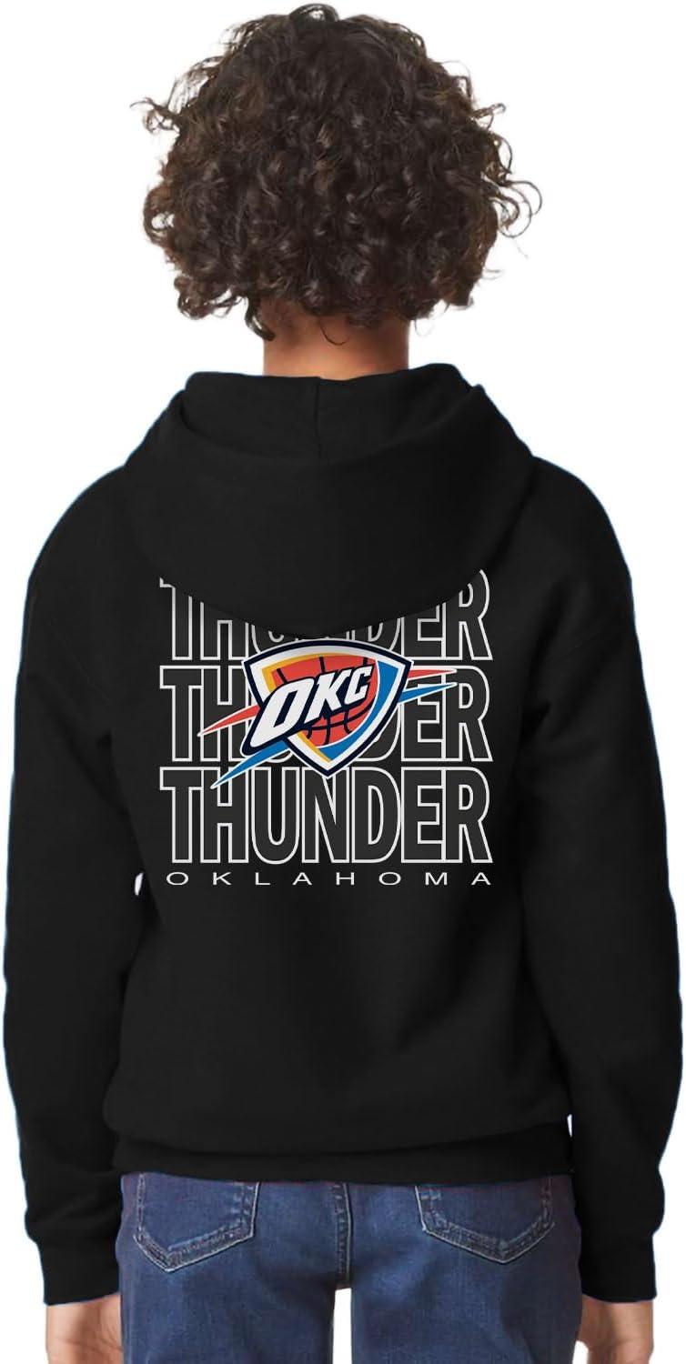 imageBlue 84 Kids NBA Officially Licensed Youth Hooded Sweatshirt FrontBack PressTeam Color