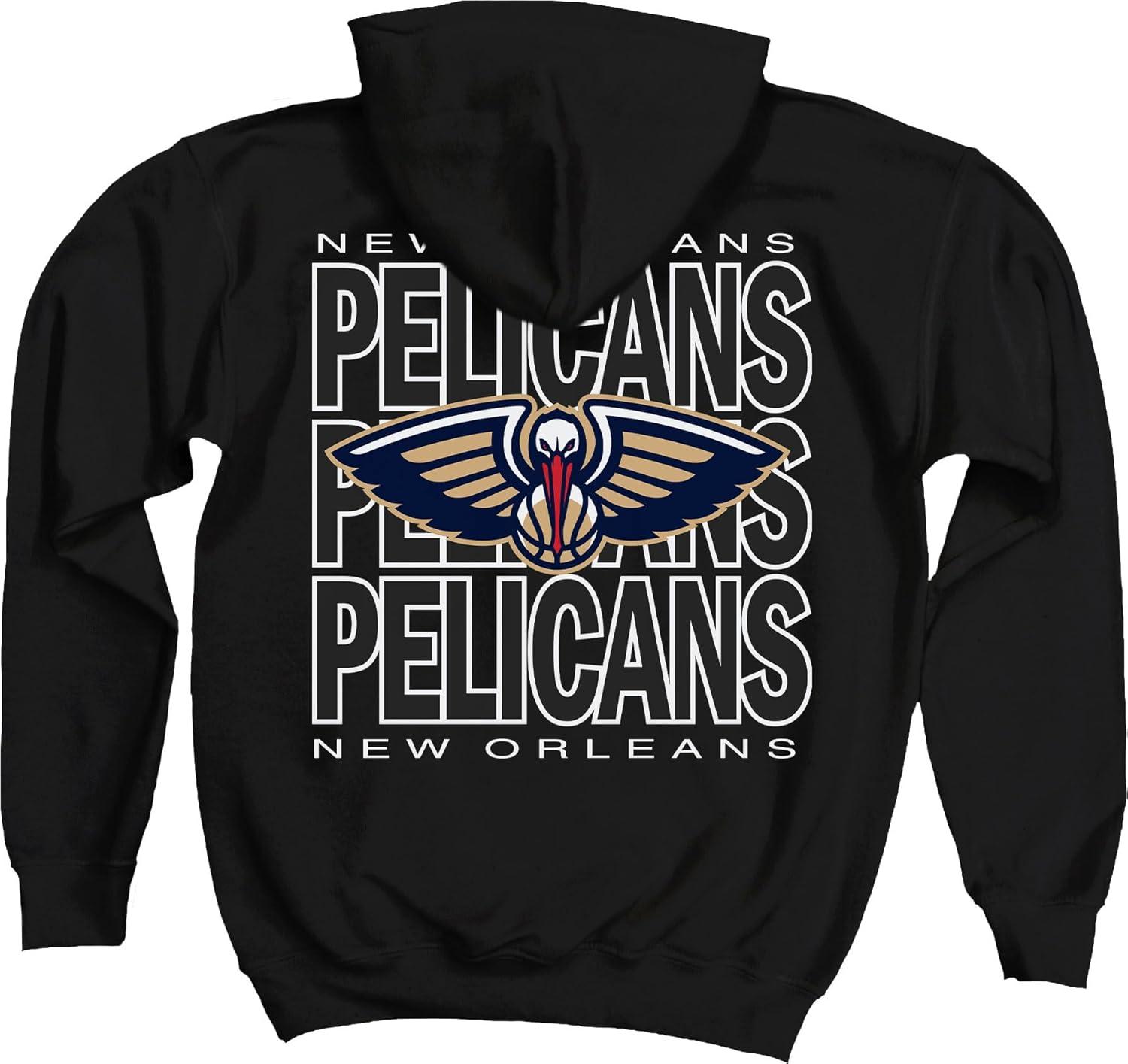 imageBlue 84 Kids NBA Officially Licensed Youth Hooded Sweatshirt FrontBack PressTeam Color