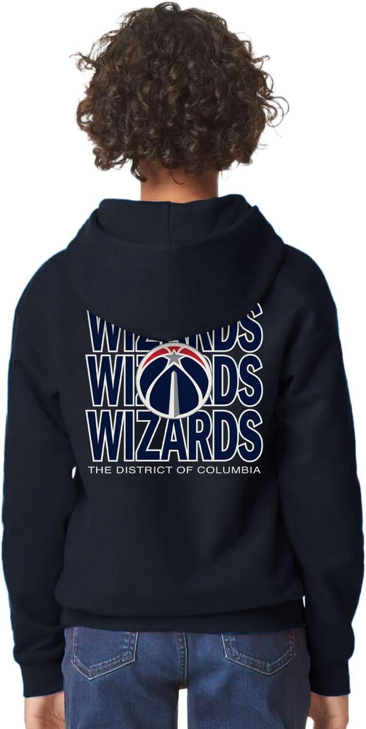 imageBlue 84 Kids NBA Officially Licensed Youth Hooded Sweatshirt FrontBack PressTeam Color