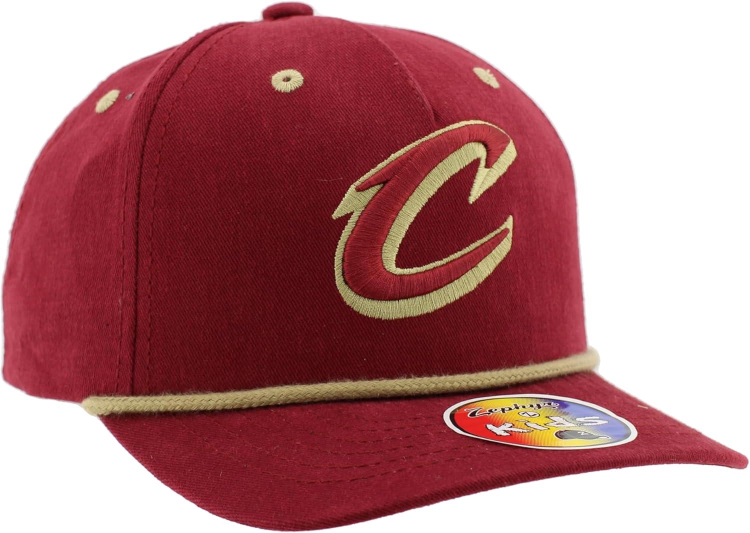 imageZHATS NBA Unisex Kids NBA Officially Licensed Youth Rope Hat Snapback MementoTeam Color