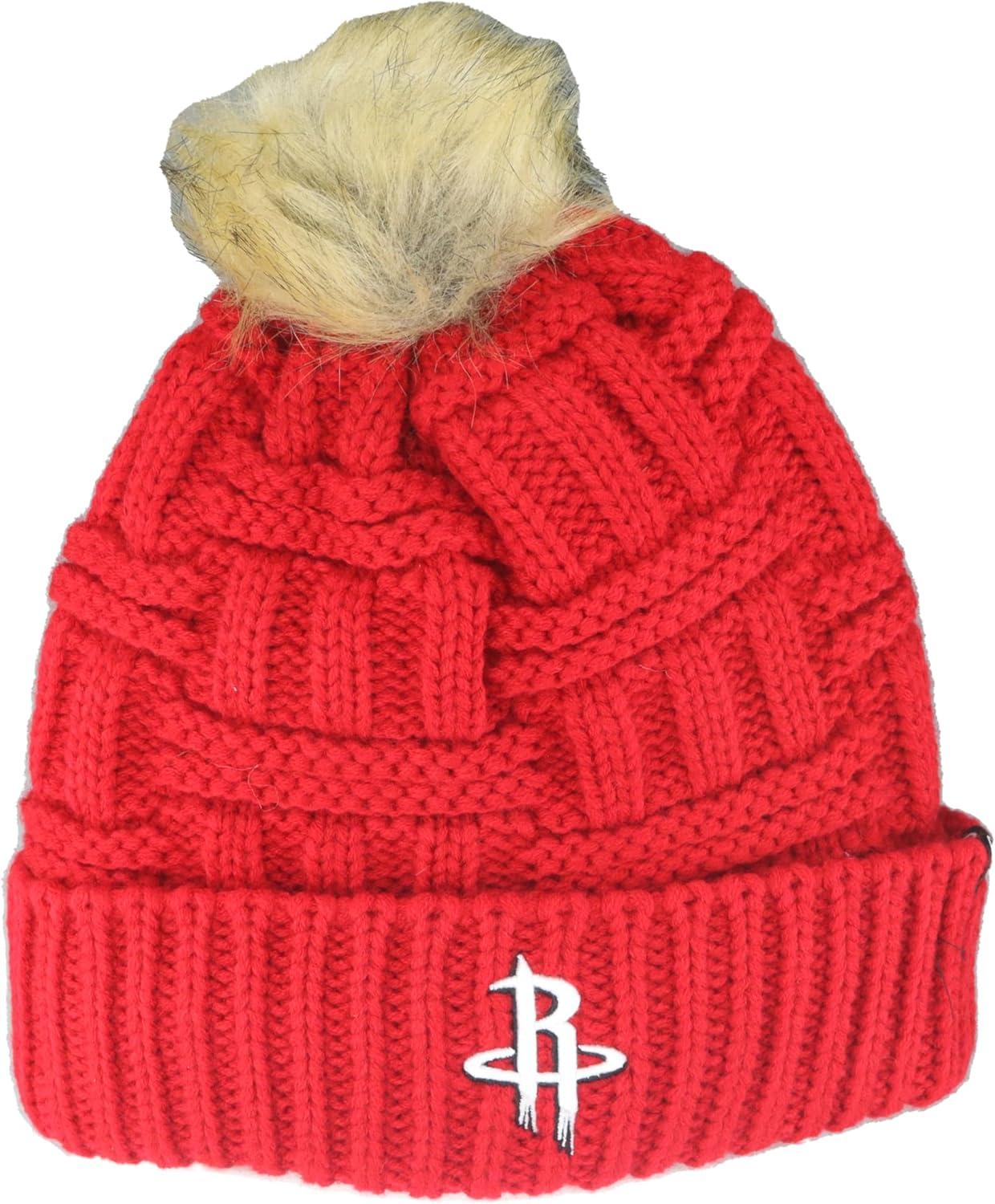 imageZHATS NBA Womens NBA Officially Licensed Womens Beanie Faux Fur PomTeam Color