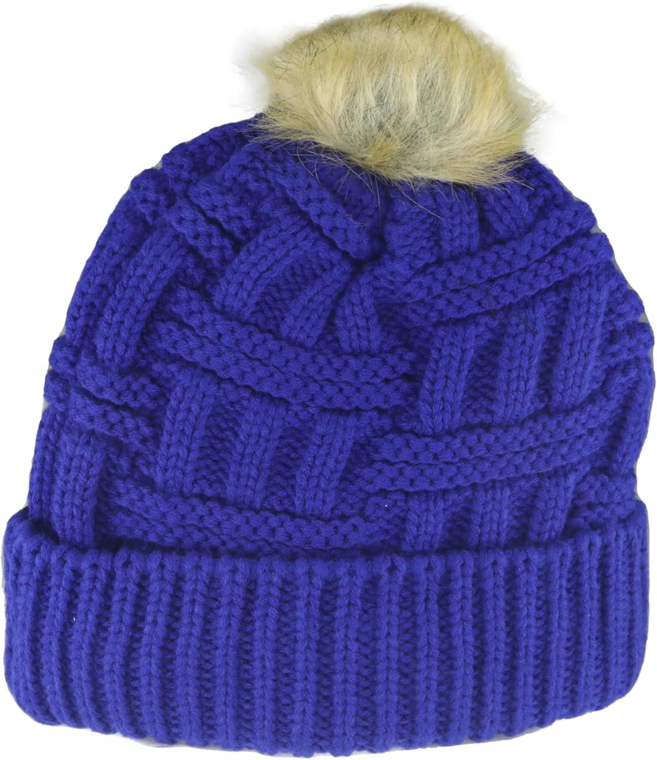 imageZHATS NBA Womens NBA Officially Licensed Womens Beanie Faux Fur PomTeam Color