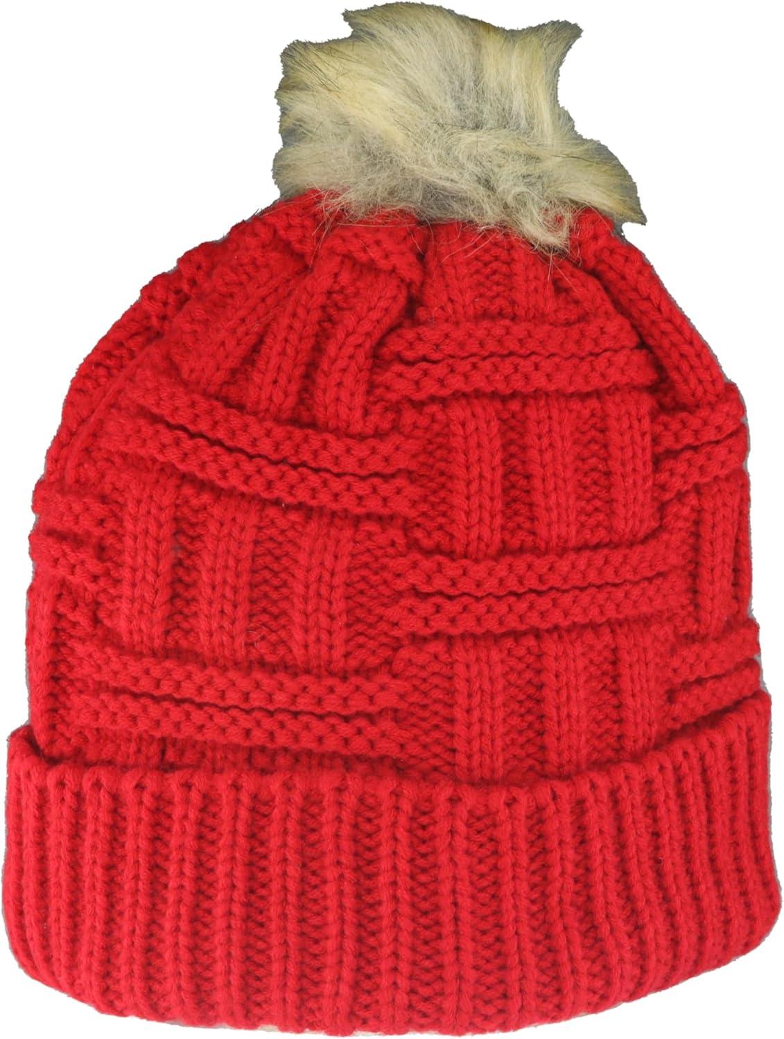 imageZHATS NBA Womens NBA Officially Licensed Womens Beanie Faux Fur PomTeam Color