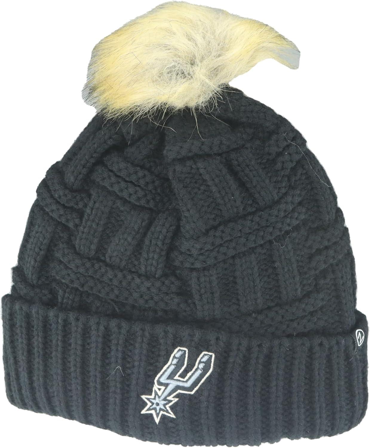 imageZHATS NBA Womens NBA Officially Licensed Womens Beanie Faux Fur PomTeam Color