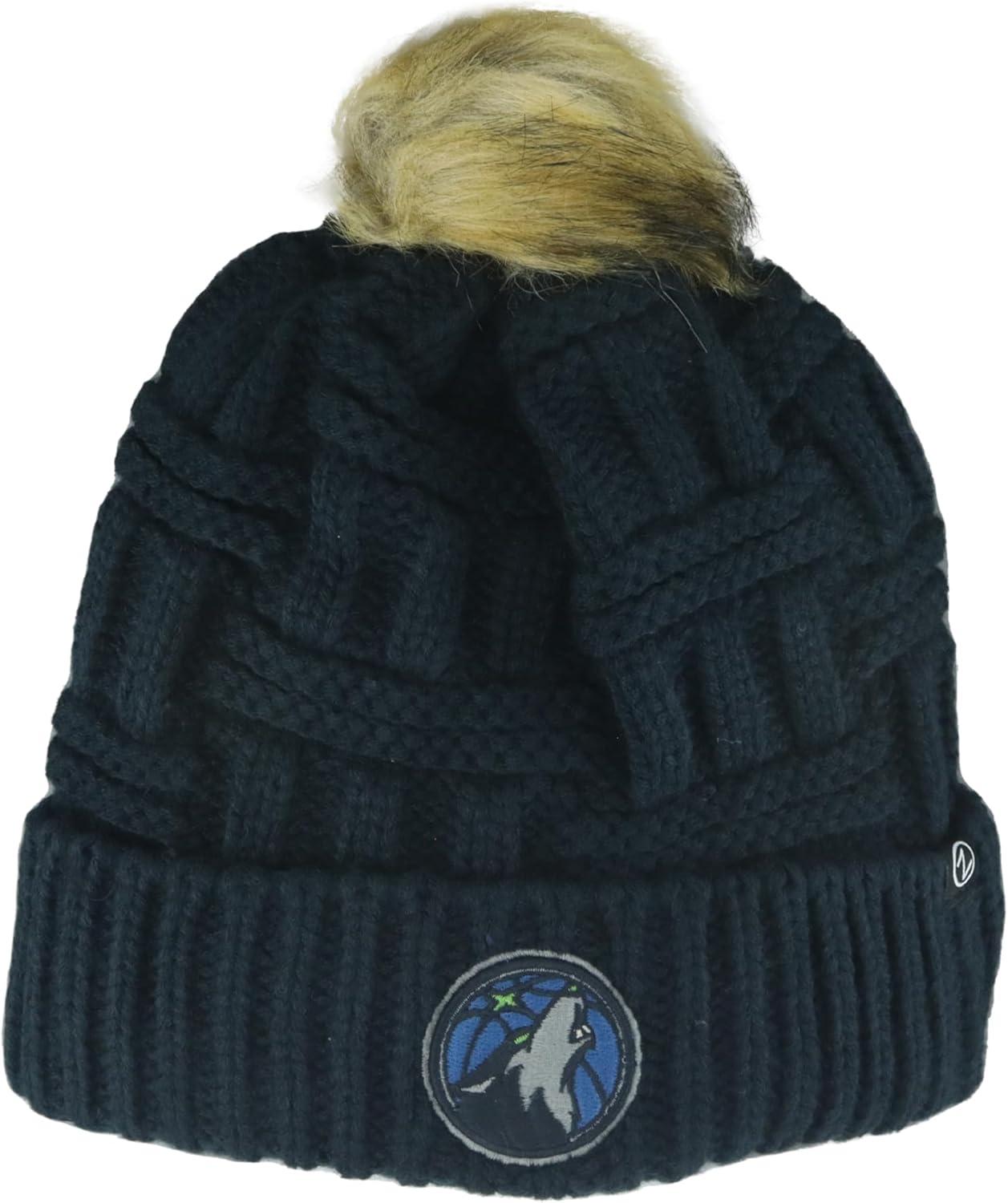 imageZHATS NBA Womens NBA Officially Licensed Womens Beanie Faux Fur PomTeam Color