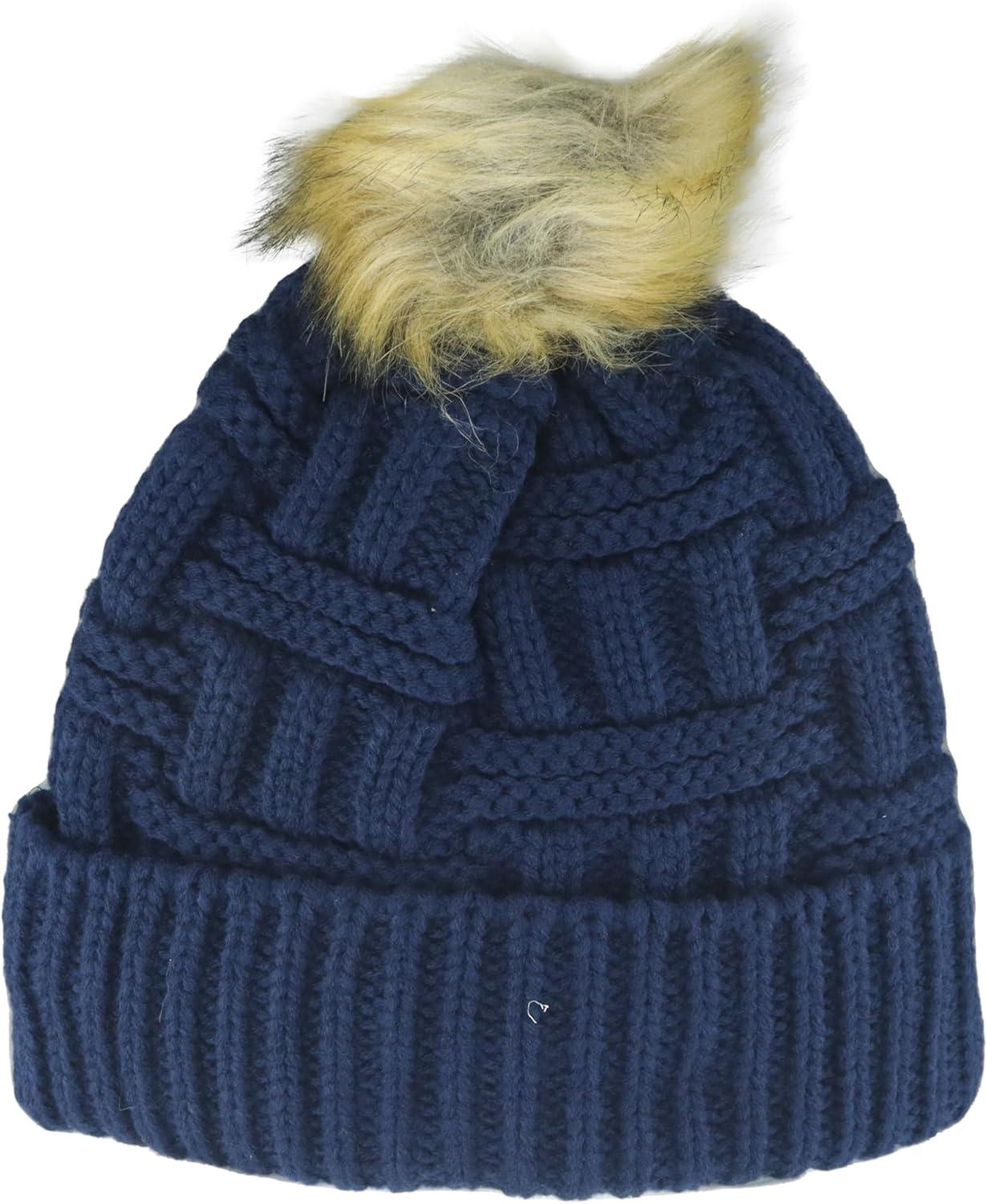 imageZHATS NBA Womens NBA Officially Licensed Womens Beanie Faux Fur PomTeam Color