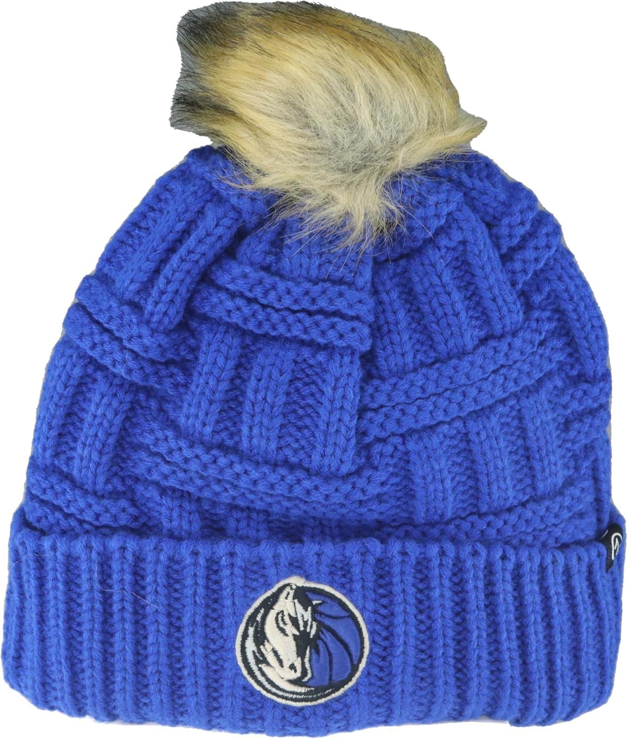 imageZHATS NBA Womens NBA Officially Licensed Womens Beanie Faux Fur PomTeam Color