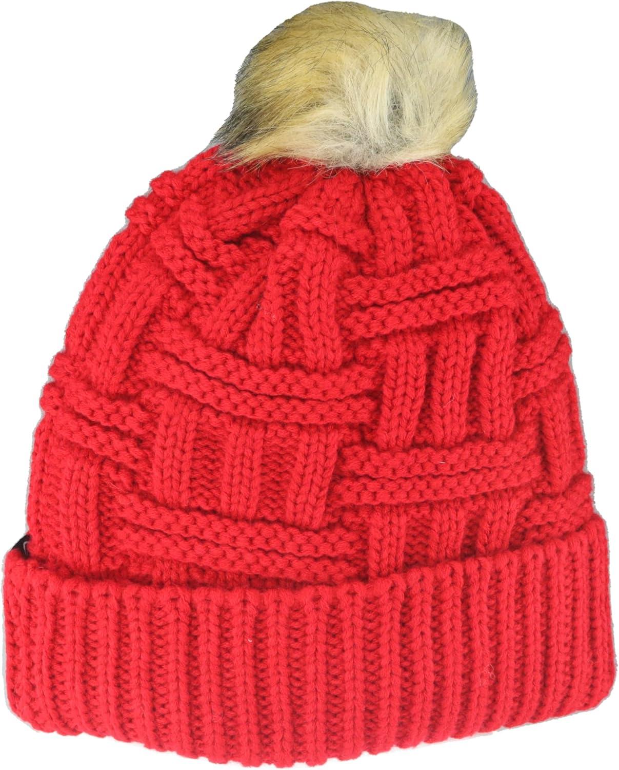 imageZHATS NBA Womens NBA Officially Licensed Womens Beanie Faux Fur PomTeam Color