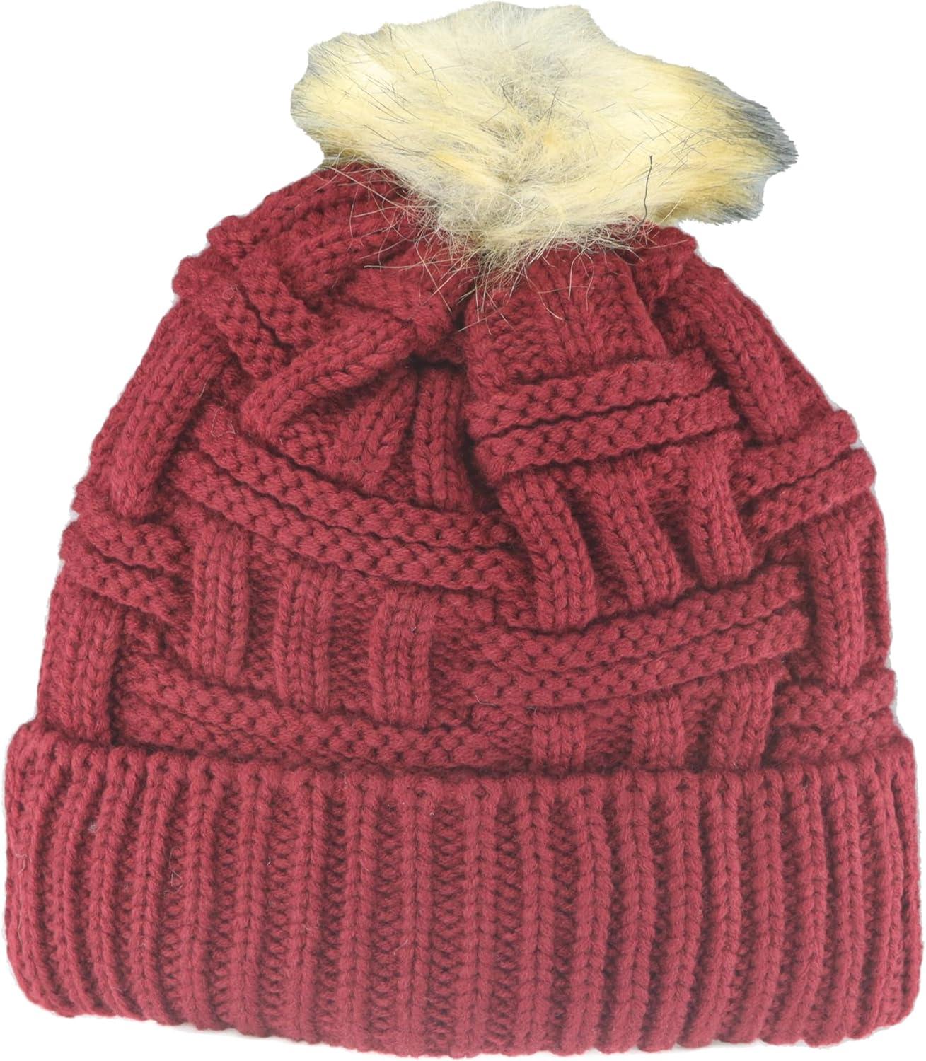 imageZHATS NBA Womens NBA Officially Licensed Womens Beanie Faux Fur PomTeam Color