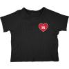 Blue 84 Women’s NBA Officially Licensed Baby Rib T-Shirt Heart(Black)