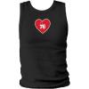 Blue 84 Women’s NBA Officially Licensed Baby Rib Tank Top Heart(Black)