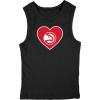 Blue 84 Women’s NBA Officially Licensed Baby Rib Tank Top Heart(Black)