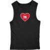 Blue 84 Women’s NBA Officially Licensed Baby Rib Tank Top Heart(Black)
