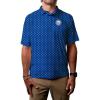 Blue 84 NBA Mens NBA Officially Licensed Short Sleeve Performance Polo All Over Print Agile(Team Color)