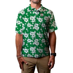 Blue 84 Men’s NBA Officially Licensed Short Sleeve Performance Polo Floral(Team Color)