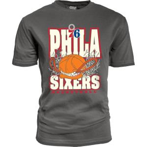 Blue 84 Unisex Kid’s NBA Officially Licensed Youth T-Shirt Ringspun Basketball Bite(Black)