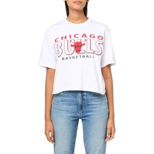 Blue 84 Women’s NBA Officially Licensed Cropped Long Sleeve T-Shirt White(White)