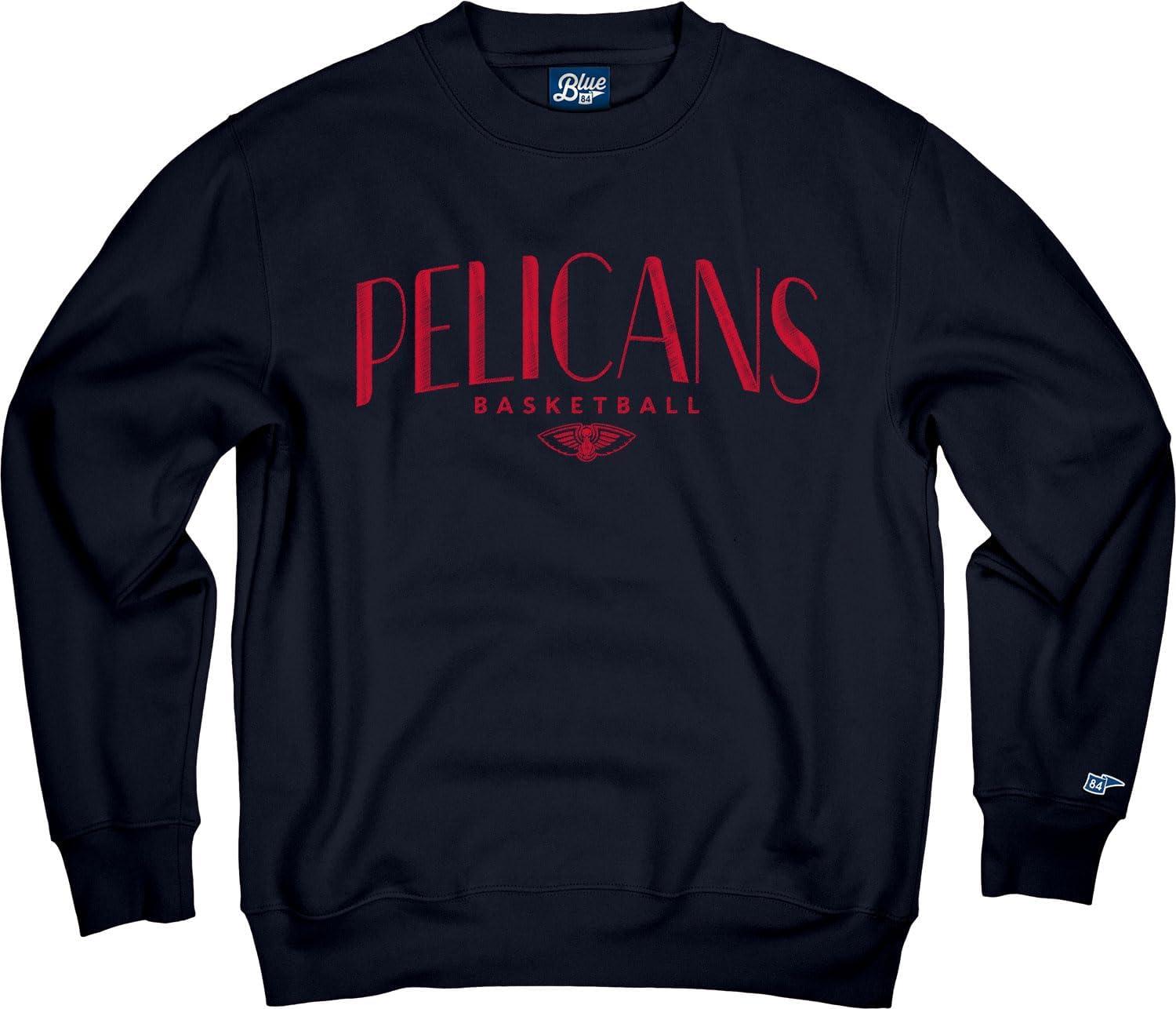 imageBlue 84 NBA Officially Licensed Crewneck Sweatshirt Embroidery Basketball ArchTeam Color